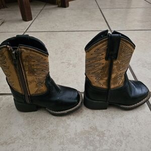 Black Ariat Snake Print Baby Cowboy Boots